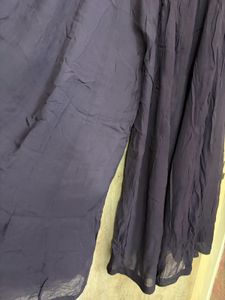Elegant Purple Kurta with Gold Print and garara