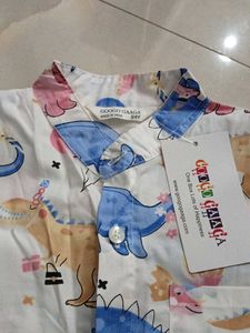 Cute Dinosaur Print Shirt