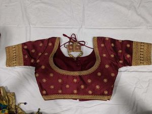 Maroon Embroidered Blouse