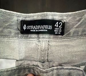 Grey Distressed Denim Shorts