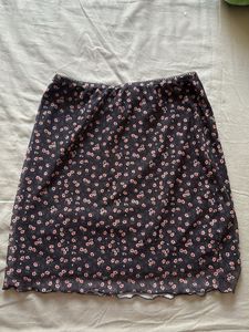 Cute Floral Mesh Mini Skirt