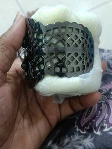 karen millen crystal cuff bracelet with original v