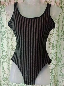 Striped One-Piece Swimsuit/Bodysuit