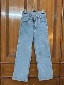 R Code Light Wash Wide Leg Jeans