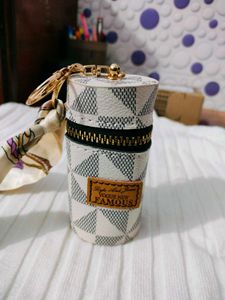 Stylish Pouch with Scarf Detail
