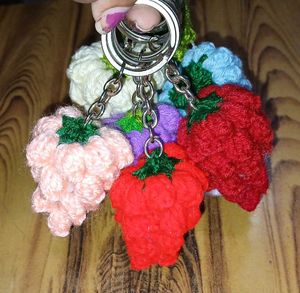 Handmade Crochet Flower Keychains