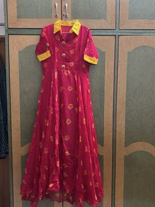 Vibrant Pink Bandhani Kurta