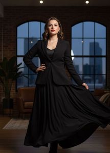 Elegant Blue Coat cum Dress