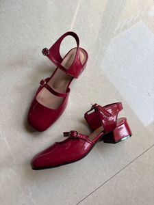 Chic Red Mary Jane Heels (EU 35)