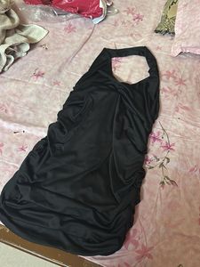 new me Black Halter Neck Mini Dress