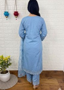 Elegant Blue Kurta Set with Dupatta