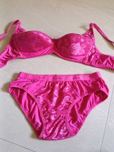 Pink Bra and Panty Set