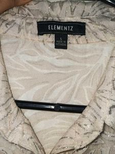 Sheer Floral Button-Up Shirt
