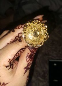 Exquisite Gold Tone Statement Ring