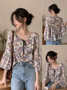 Floral Print Peplum Top