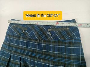 Imported Plaid Pleated Mini Skirt Size 32