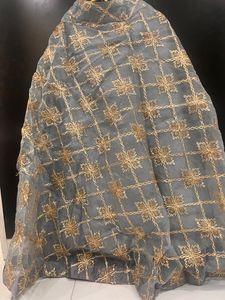 women gota pati work grey lehenga