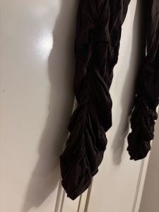 Designer Brown Ruched Leggings