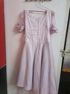 Stunning Lilac Embroidered Gown