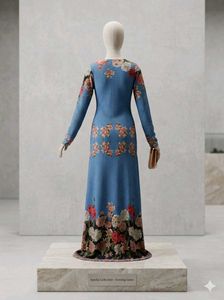 Blue Floral Maxi Dress