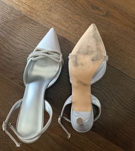 Elegant Silver Embellished Heels