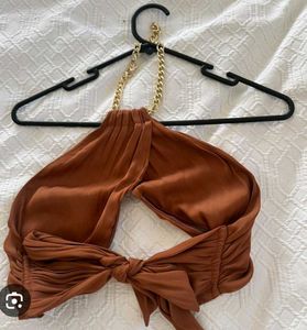 Stylish Chain Halter Neck Top