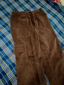Brown Corduroy Cargo Pants
