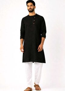 febindia stylish black kurta