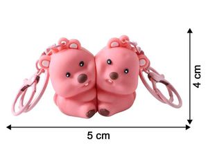 Cute Pink Bear Keychain