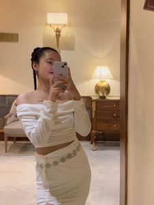 Off-Shoulder Ruched Crop Top