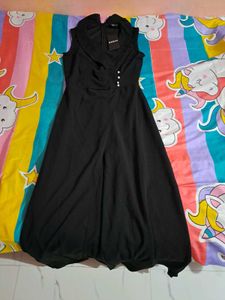 Shein Sleeveless Black mock wrap Jumpsuit