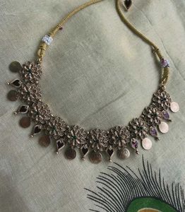 Elegant Floral Coin Necklace