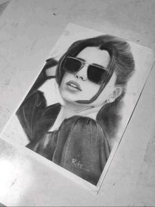 Handmade Charcoal Portrait Drawing