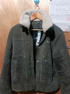 unisex Grey Corduroy Jacket