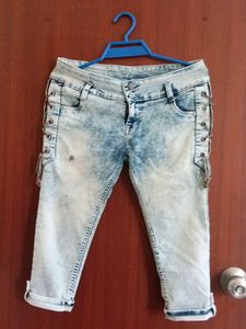 Denim Capri Pants