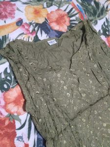Olive Green Sleeveless Top
