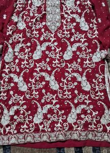 Red Embroidered Salwar Kameez