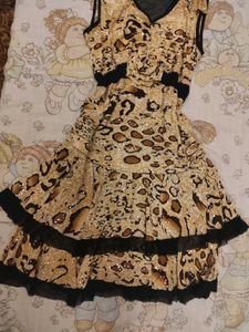 Leopard Print Sequin Y2k Dress