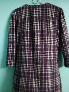 Chic Purple Houndstooth Top winterwear