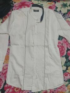 Men's White Tuxedo Shirt