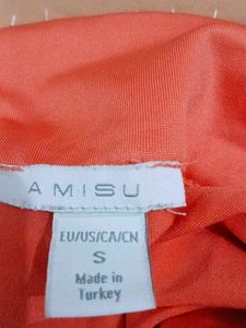 (600)Peach Sleeveless Wrap Top