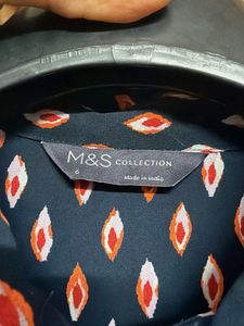 Stylish Printed Button-Up Blouse