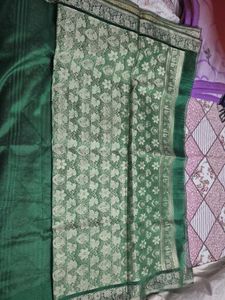 Elegant Green Silk Saree