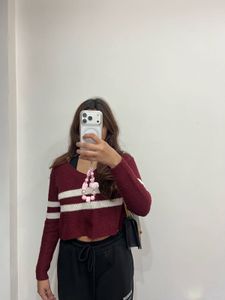 Cropped Knit Top from Shein