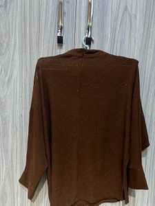 Sparkly Brown Layered Top