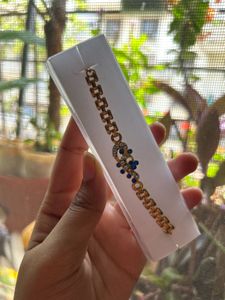 Free Delivery ❗️Gold Bracelet with blue stones