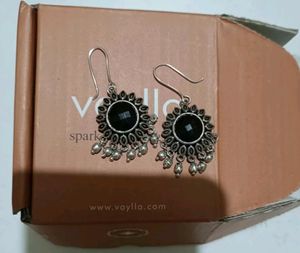 Embellished Round Cut Gem Earrings.