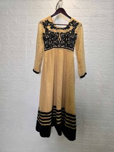Elegant Beige Anarkali Gown