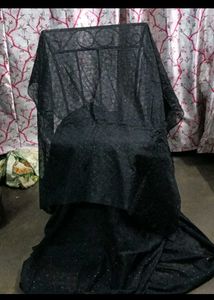 Elegant Black Net saaree