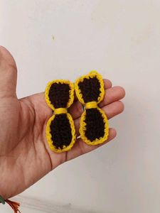 Cute Crochet Bow Hair Clips Set of 3